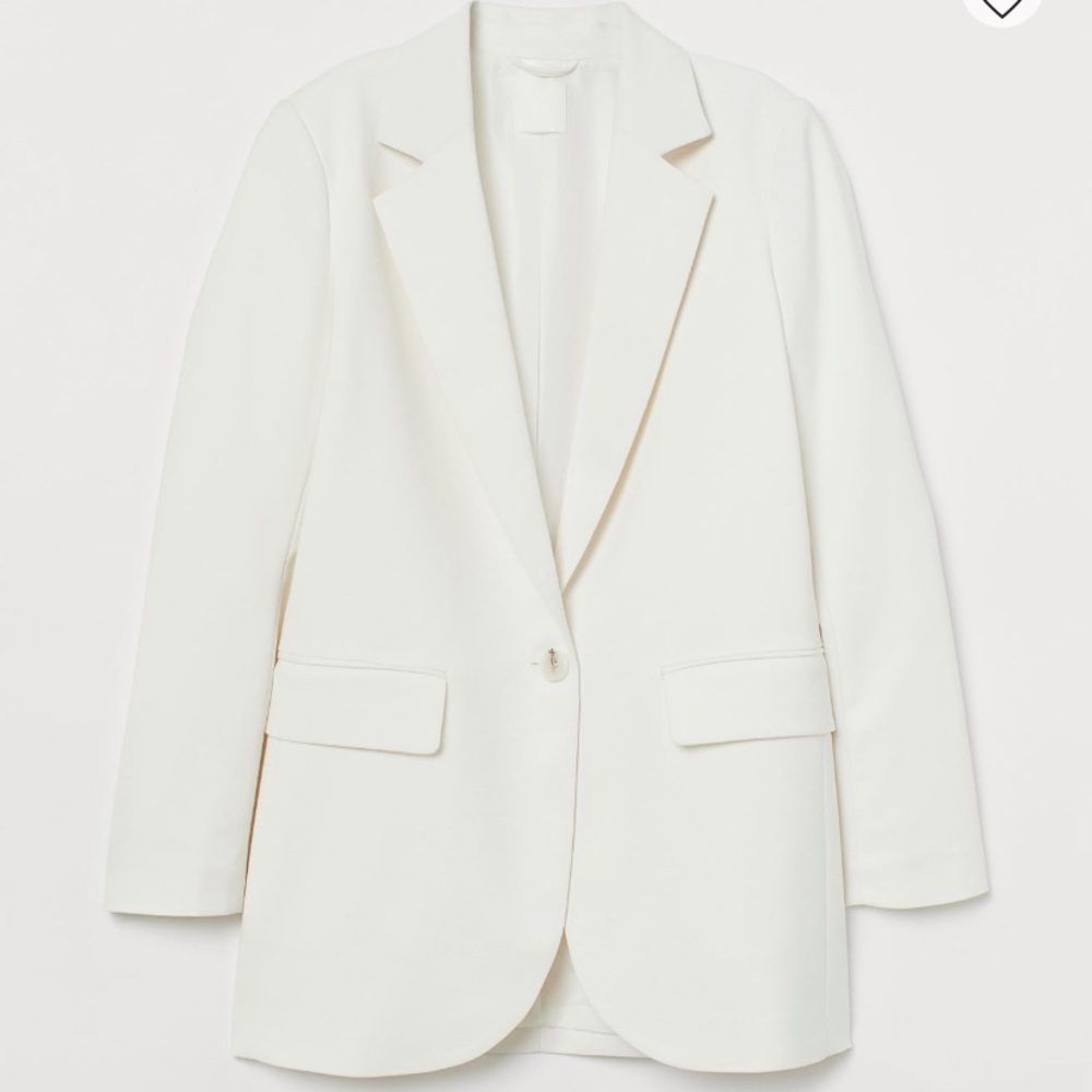 White Straight Cut Jacket